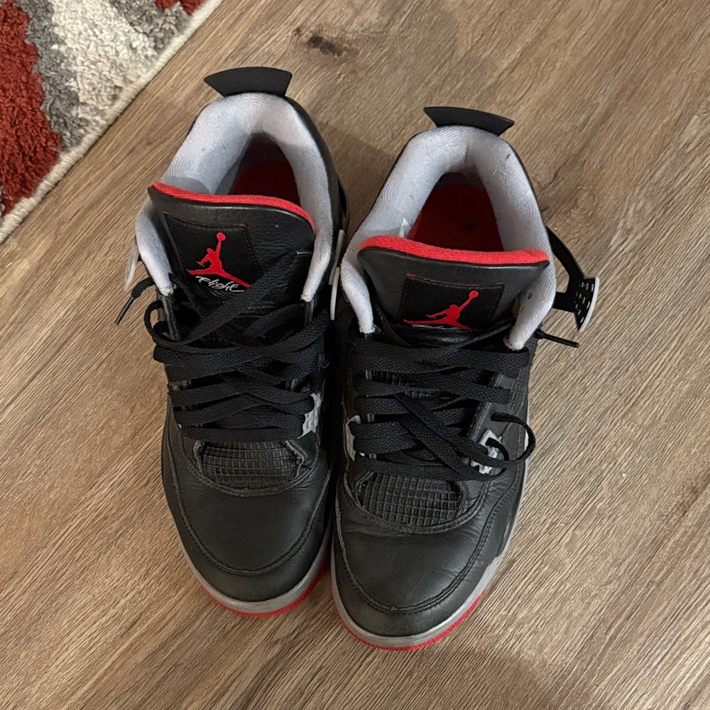 Jordan Men's Black and Red High-Top Sneakers